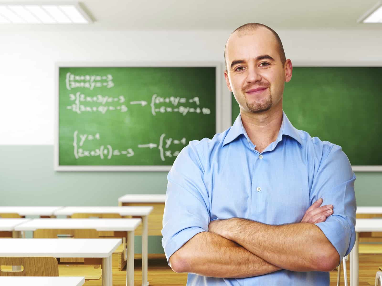 Photo of a math teacher