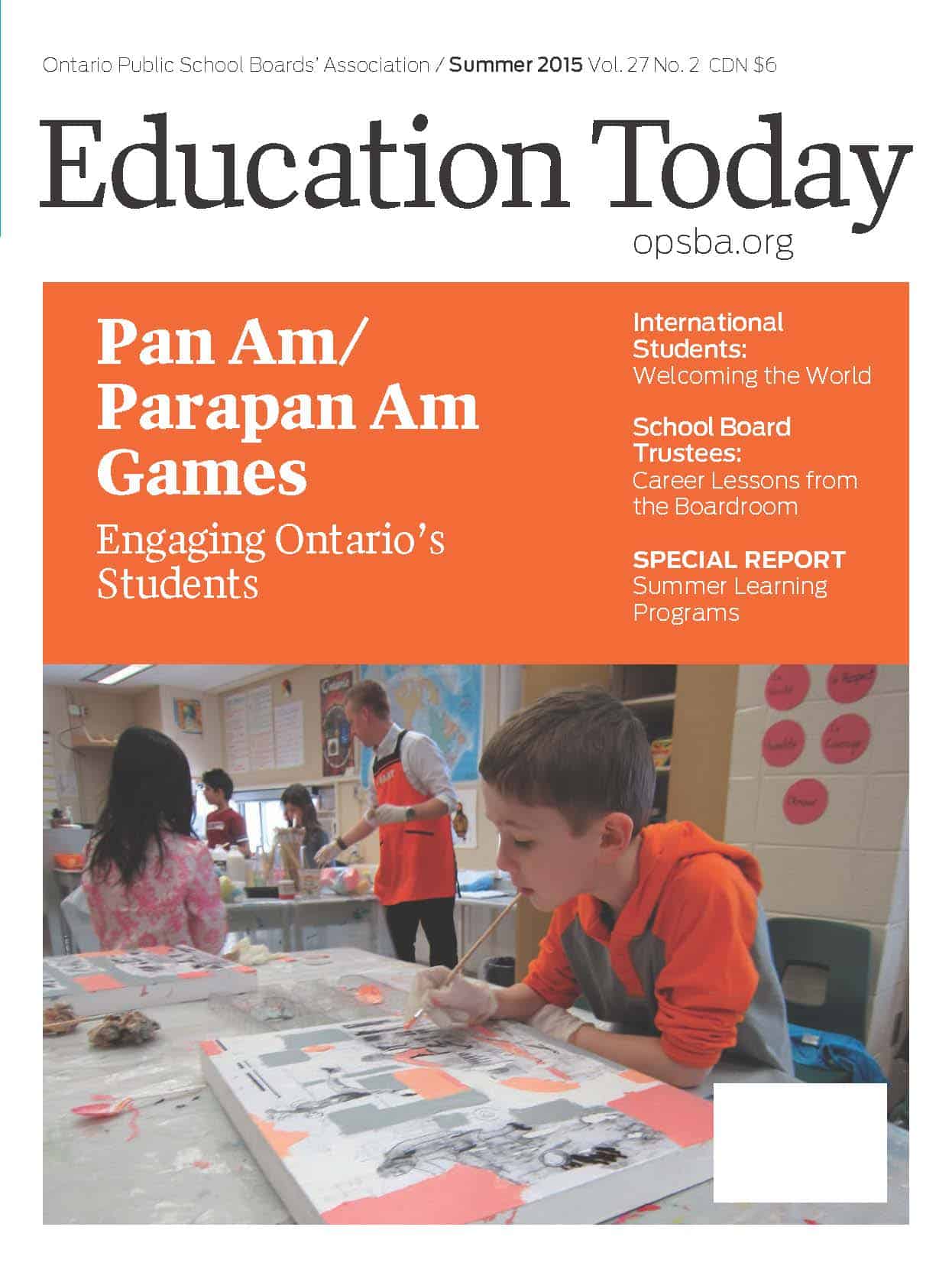 Education Today | Summer 2015 | Volume 27 Number 2