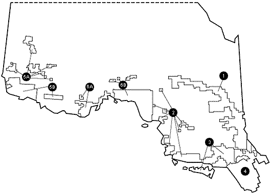 Northern Ontario English Language School Boards map